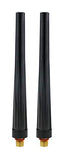 Two long black back caps for WP-9/20 TIG torches