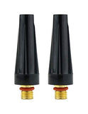 Two medium black back caps for WP-9/20 TIG torches