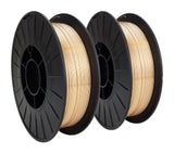 Two medium silicon-bronze wire spools