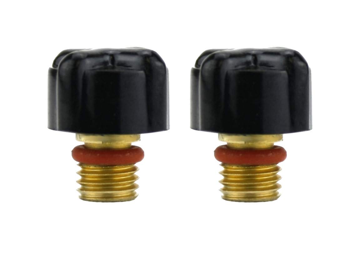 Two short black back caps for WP-9/20 TIG torches