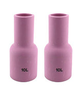 Two size 10L long large-diameter TIG gas-lens cups