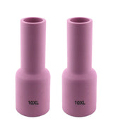 Two size 10XL pink ceramic large-diameter gas-lens cups