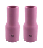Two size 12L long large-diameter TIG gas-lens cups