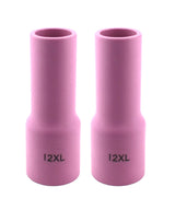 Two size 12XL pink ceramic large-diameter gas-lens cups