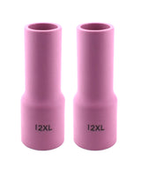 Two size 12XL pink ceramic large-diameter gas-lens cups