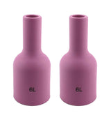 Two size 6L long large-diameter TIG gas-lens cups