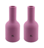 Two size 6L long large-diameter TIG gas-lens cups