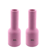 Two size 8XL pink ceramic large-diameter gas-lens cups