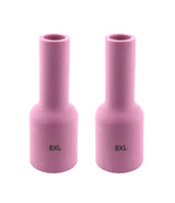 Two size 8XL pink ceramic large-diameter gas-lens cups