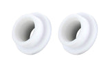 Two white large gas-lens TIG torch cup gaskets