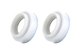 Two white regular TIG torch cup gaskets