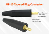 UP-10 tapered welding connector dimension guide