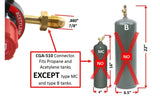V350 acetylene regulator CGA-510 inlet guide