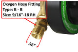 V350 oxygen regulator 9/16-18 RH hose outlet