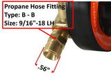 V350 propane regulator 9/16-18 LH hose outlet