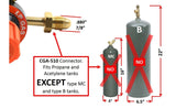 V350 propane regulator CGA-510 inlet guide