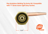 W-J tip connector diameter close-up