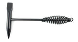 Welding chipping hammer with steel spring handle