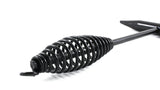 Chipping hammer steel coil handle close-up