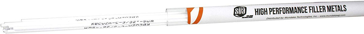 White flux-coated bronze brazing rods in a SÜA sleeve