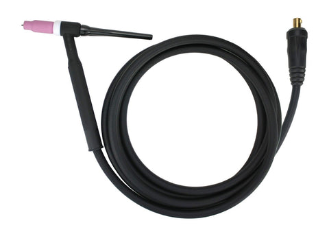 WP-17 TIG torch assembly with inline-gas Dinse connector