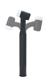 WP-17F flexible TIG torch head shown at different bend angles