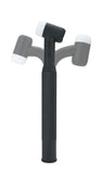 WP-17F flexible TIG torch head shown at different bend angles
