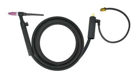 WP-26 valved TIG torch with cable and external-gas Dinse adapter