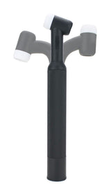 WP-26F flexible TIG torch head shown at different bend angles