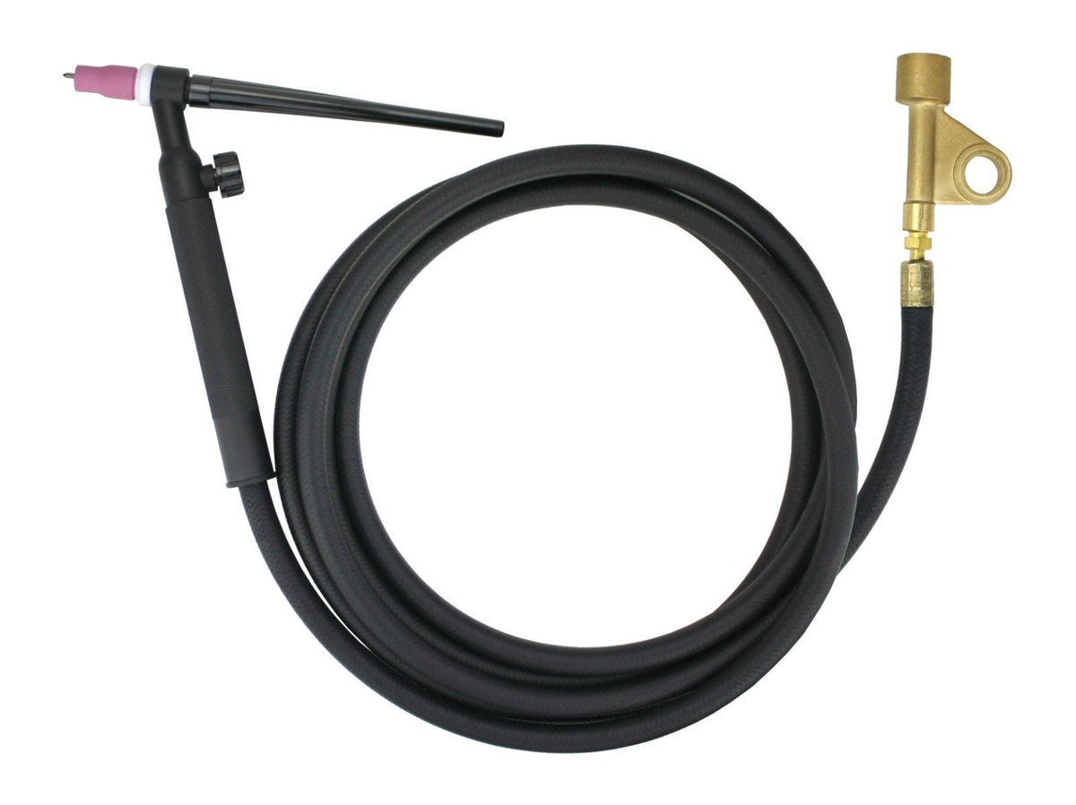 WP-9V TIG torch with one-piece cable and 105Z57 stud adapter