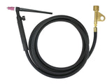 WP-9V TIG torch with one-piece cable and 105Z57 stud adapter
