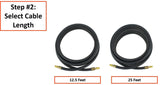 WP-17 one-piece TIG cable options in 12.5- and 25-foot lengths