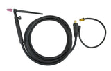 WP-9V TIG torch with one-piece cable and external-gas Dinse adapter