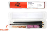 Included SÜA 9/20 TIG consumable kit in a clear storage case