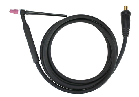 WP-9 TIG torch assembly with inline-gas Dinse connector