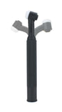 WP-9F flexible TIG torch head shown at different bend angles