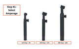 Comparison of 9V, 17V and 26V TIG torch bodies