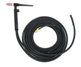 Valve TIG torch with coiled cable and ring terminal