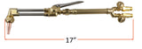 Wyvern V torch handle and cutting attachment dimension diagram