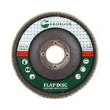Zirconia Flap Disc, 4-1/2 x 7/8, 120 Grit, T29: label side