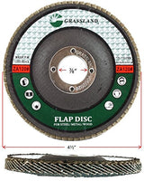 Zirconia Flap Disc, 4-1/2 x 7/8, 120 Grit, T29: diameter, arbor and side-profile diagram