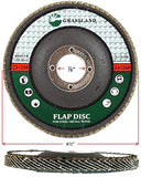 Zirconia Flap Disc, 4-1/2 x 7/8, 120 Grit, T29: diameter, arbor and side-profile diagram