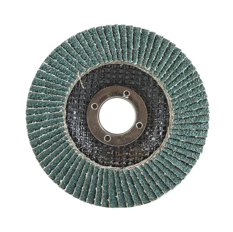 Zirconia Flap Disc, 4-1/2 x 7/8, 36 Grit, T29: label side