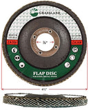 Zirconia Flap Disc, 4-1/2 x 7/8, 36 Grit, T29: abrasive working surface