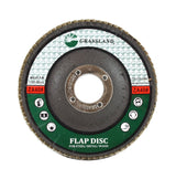 Zirconia Flap Disc, 4-1/2 x 7/8, 40 Grit, T29: label side