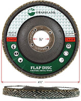 Zirconia Flap Disc, 4-1/2 x 7/8, 40 Grit, T29: diameter, arbor and side-profile diagram