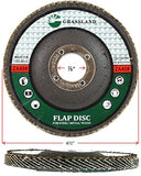Zirconia Flap Disc, 4-1/2 x 7/8, 40 Grit, T29: diameter, arbor and side-profile diagram