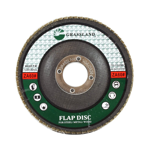 Zirconia Flap Disc, 4-1/2 x 7/8, 60 Grit, T29: label side