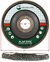 Zirconia Flap Disc, 4-1/2 x 7/8, 60 Grit, T29: diameter, arbor and side-profile diagram