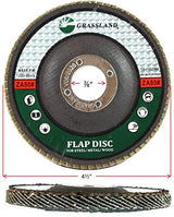 Zirconia Flap Disc, 4-1/2 x 7/8, 80 Grit, T29: diameter, arbor and side-profile diagram